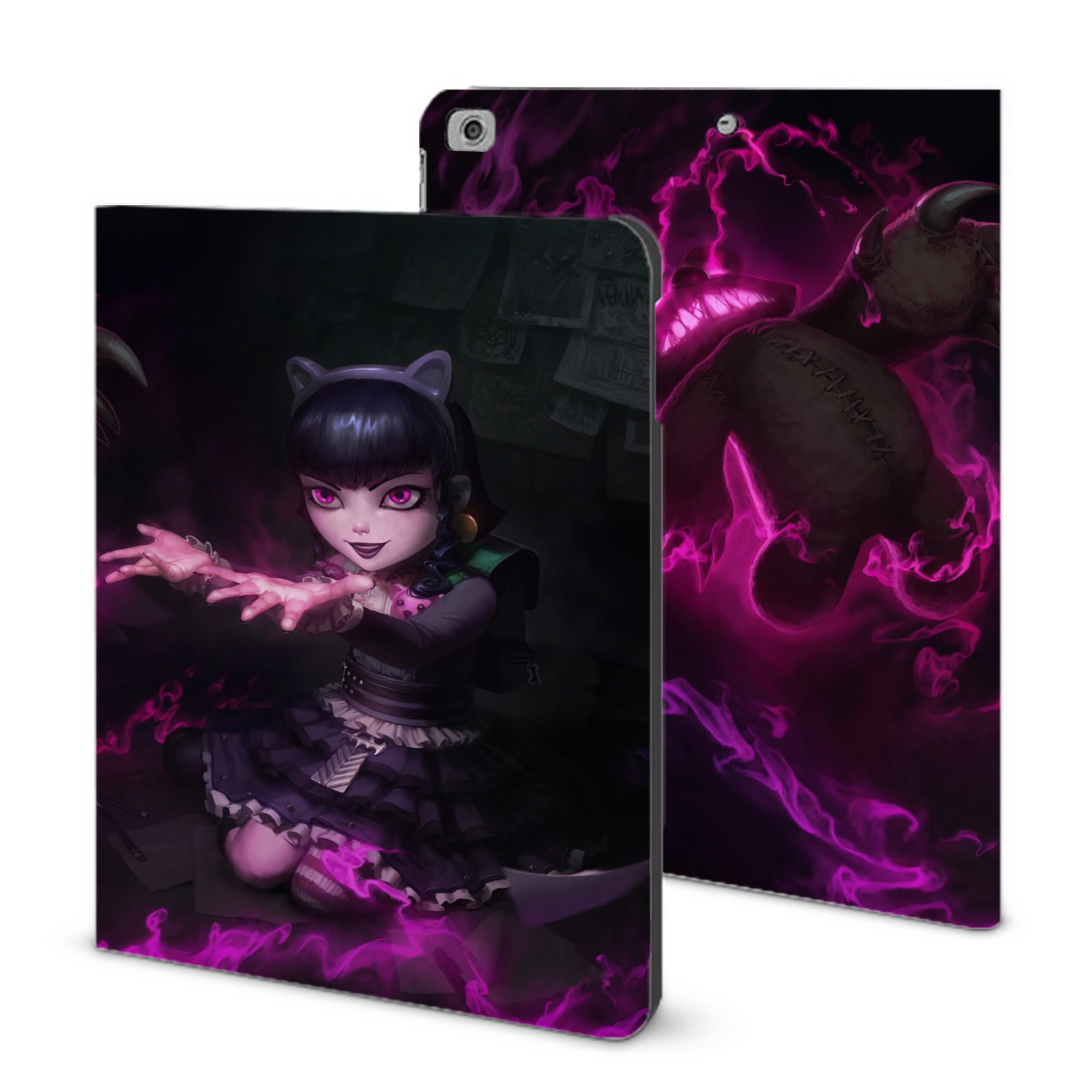 （画像用） リーグ・オブ・レジェンド League of Legends LOL IPad ケース ブック型 PUレザー TPU 耐衝撃 軽量 薄型 ペン収納なし 全面保護 IPad 各モデル対応